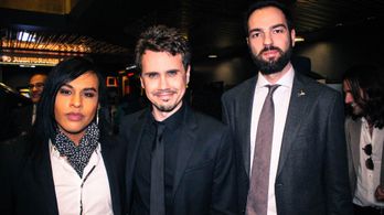 Sean Sprawling with Director Erik Peter Carlson(center) and Executive Producer Andrei Dunca(right) at Wolf Mother Premie