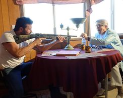 Eric and Lorenzo in the action of firearm..