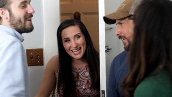 Daniella Rabbani with Steve Trevino on Laughs