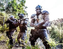 Keith Agius, Jay Gallagher, and Leon Burchill in Wyrmwood: Road of the Dead (2014)