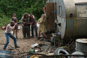 Sam Coleman, Sam Strike, James Bloor, Vanessa Grasse, and Jessica Madsen in Leatherface (2017)