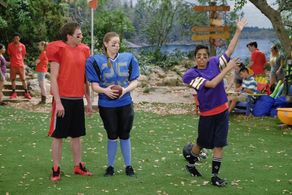 Miranda May, Karan Brar, and Kevin Quinn in Bunk'd (2015)