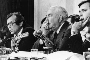 Howard Baker and Sam Ervin in The Senate Watergate Hearings (1973)