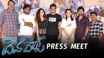 Nagarjuna Akkineni, Nani, Aakanksha Singh, and Rashmika Mandanna at an event for Devadas (2018)