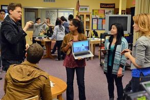 Sean Berdy, Katie Leclerc, Daniel Durant, and Karla Gutierrez in Switched at Birth (2011)