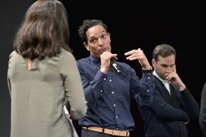 T.J. Martin and Daniel Lindsay at an event for LA 92 (2017)