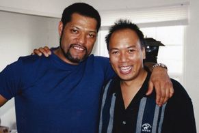 After interviewing Laurence Fishburne for HKTVB.