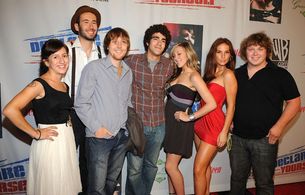 Michael Blaiklock, Justin Becker, Ashton Grant, Ani Raya-Flores, Elisha Yaffe, Heidi Heaslet, and Dave Horwitz in Downer