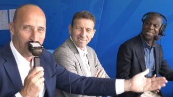 Michael Atherton, Michael Holding, and Nasser Hussain in Sky Sports Cricket (1990)