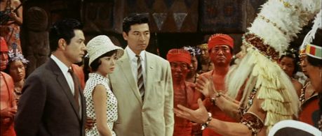 Yuriko Hoshi, Shigeo Katô, Hiroshi Koizumi, Yoshio Kosugi, and Akira Takarada in Mothra vs. Godzilla (1964)