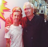 On set for Blue Sky Riders' music video, 