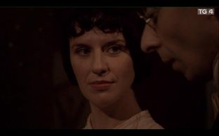 Fiona Condon as Grace Gifford and Frank Bourke as James Plunkett in 1916 Seachtar Na Casca ( 1916 Rising)