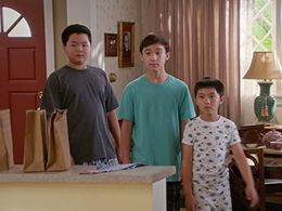 Forrest Wheeler, Ian Chen, and Hudson Yang in Fresh Off the Boat (2015)