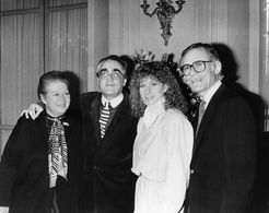 Barbra Streisand, Marilyn Bergman, Michel Legrand, and Alan Bergman