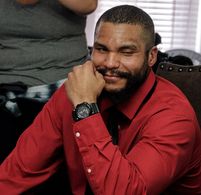 Matthew Conway having fun on the BTS of the film Homage