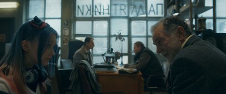 Igor Salimonov, Ihor Ciszkewycz, Anna Ivanova, and Vitaliy Saliy in I Work at the Cemetery (2021)