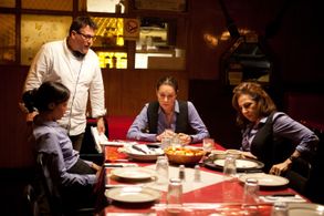 On the set of Blowtorch with Kathy Najimy and Lois Robbins Director Kevin Breslin PHOTO: Sabrina Lantos