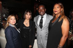 Queen Latifah, Shelby Stone, Shakim Compere, and Randi Michel at an event for Bessie (2015)