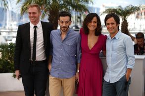 Alice Braga, Gael García Bernal, Claudio Tolcachir, and Pablo Fendrik at an event for Ardor (2014)