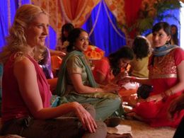 Rebecca Hazlewood and Anisha Nagarajan in Outsourced (2010)