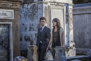 Daniel Gillies and Daniella Pineda in The Vampire Diaries (2009)