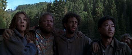 Tzi Ma, Arabella Field, Grant Heslov, and Kirk Trutner in Dante's Peak (1997)