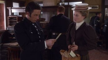 Tamara Hope and Jonny Harris in Murdoch Mysteries (2008)