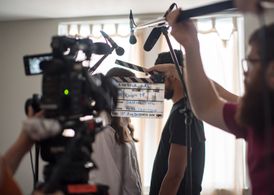 Still of Gráinne Good and Alan Hall onset for Another Day