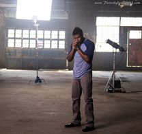 Euseph Messiah on the set of 