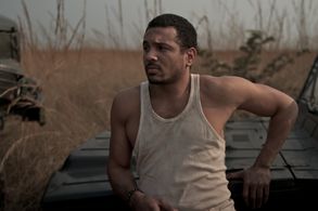 Great Tiger , Mizinga Mwinga on the set of WAR WITCH