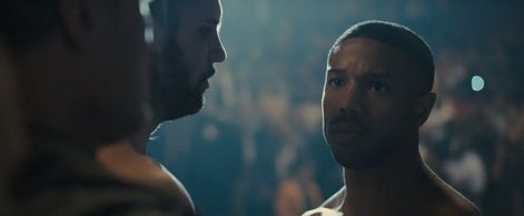 Dolph Lundgren, Michael B. Jordan, and Florian Munteanu in Creed II (2018)