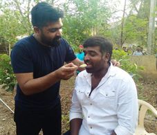 Silambarasan Rajendar and Vijay Sethupathi in Chekka Chivantha Vaanam (2018)