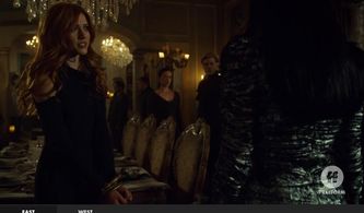 Katherine McNamara, Alexandra Ordolis, and Dominic Sherwood in Shadowhunters (2016)