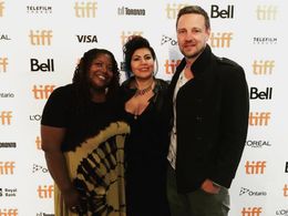 Producer Redelia Shaw, Violeta Ayala and Dan Fallshaw at the 2nd screening of Cocaine Prison. Toronto International Film