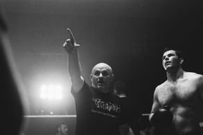 Josh Helman and Ron Scalpello on set in 