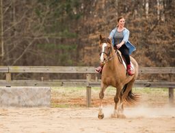 BTS horseback riding during a scene