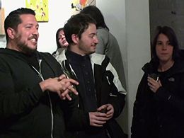 Margaret Scura, Sal Vulcano, and Victor Gaspar in Impractical Jokers: Joke & Dagger (2015)