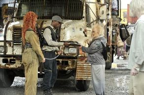 Kaniehtiio Horn, Jessica Nichols, and Dewshane Williams in Defiance (2013)