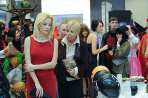 As Elena Atanasova(blond hair) in 