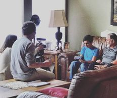 Jayden Alvarez filming Weight of a Life, a UCSB film