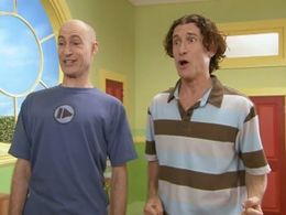 David Collins and Shane Dundas in The Upside Down Show (2006)