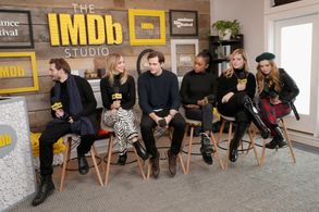 Sam Levinson, Bill Skarsgård, Odessa Young, Suki Waterhouse, Hari Nef, and Abra at an event for Assassination Nation (20