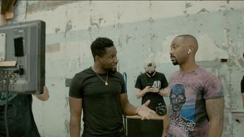 Director Roodmy Poulard talking about our budget from the look of his face.