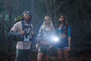 Indiana Evans, Samara Weaving, and Ido Drent in Ash vs Evil Dead (2015)