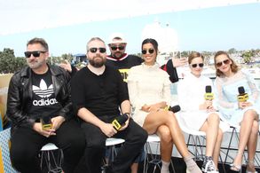 Anthony LaPaglia, Kevin Smith, Stephanie Sigman, David F. Sandberg, Talitha Eliana Bateman, and Lulu Wilson at an event 