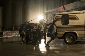 Anna Jacoby-Heron and Linnea Berthelsen in Stranger Things (2016)