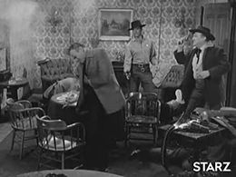 Hugh O'Brian, House Peters Jr., and Hugh Sanders in The Life and Legend of Wyatt Earp (1955)