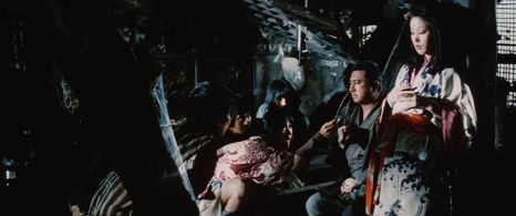 Shintarô Katsu, Shirô Kishibe, Osamu Sakai, and Rie Yokoyama in Zatoichi's Conspiracy (1973)