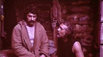 Mohamad Ali Fardin and Faramarz Gharibian in Ghazal (1976)