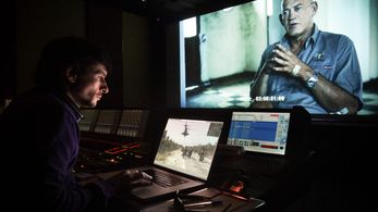 At the Plot For Peace final sound mix.